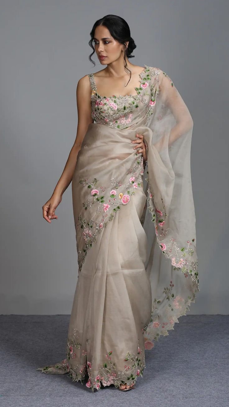15 Trending Organza Saree Blouse Designs