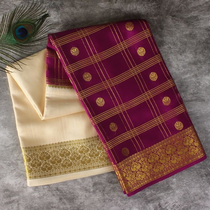 MYSORE CREPE ZARI PURE SILK SAREE